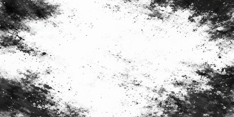 Fototapeta premium Abstract grunge background featuring a black ink splat and textured paper design with a dark paint splash effect on an old wall vector illustration