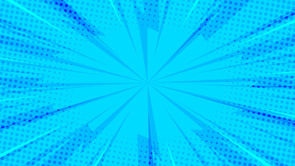 comic blue background cartoon style © Bagus