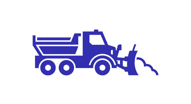 Snow Plow Truck Winter Road Vehicle.