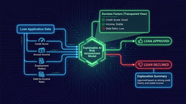  Loan Application Process Flowchart | Financial Approval Workflow Visualization | Automated Credit Decision-Making System