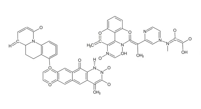 Complex Organic Molecular Structures Diagrams.