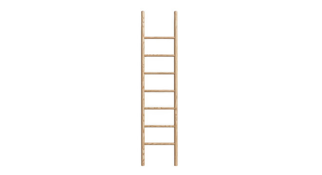 Wooden ladder isolated on transparent background