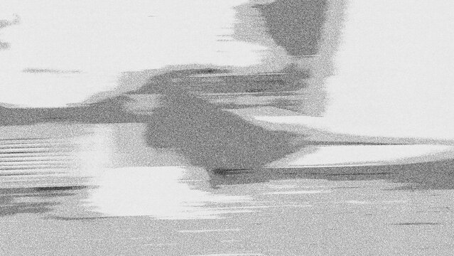 Abstract Monochrome Halftone Dotted Texture With Grainy Noise And Glitch Distortion Forming Speckled Wave Patterns On