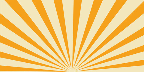 Fototapeta premium Vintage yellow sun rays retro background modern vector