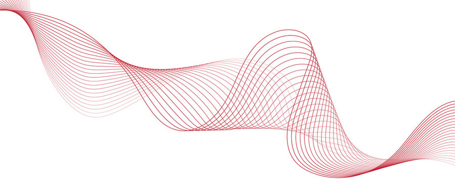 red lines illustration on white background
