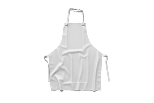 Blank white apron mockup isolated, 3D Illustration
