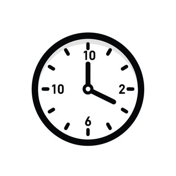 Minimalist clock icon showing time at four o clock.