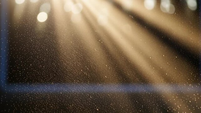 Abstract blue water drops on a black car window create a night texture of rain under the winter sky