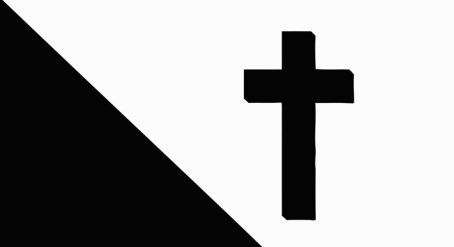 Christian Anarchist Flag Symbol Representing Faith and Political Philosophy.