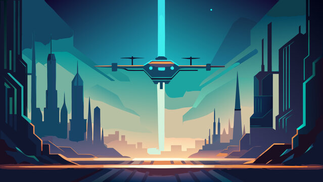 Drone Recon City Streaming Background