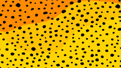 Abstract Leopard Spot Vector with Sunset Waves. Creative illustration for summer marketing. This seamless pattern inspired by the distinct spots of big cats like cheetahs, leopards, and jaguars.  © faizimunir