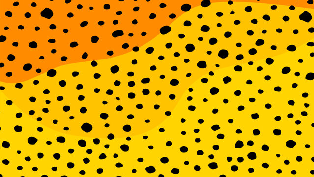 Abstract Leopard Spot Vector with Sunset Waves. Creative illustration for summer marketing. This seamless pattern inspired by the distinct spots of big cats like cheetahs, leopards, and jaguars.
