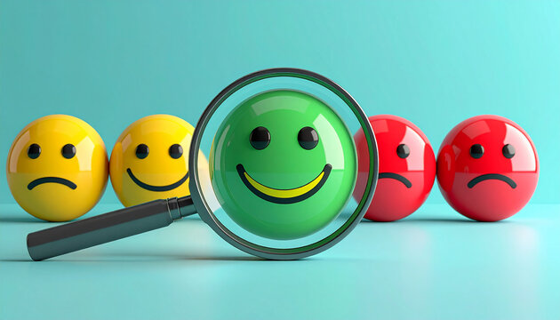 happy smiley faces, positive thinking, mental health assessment , world mental health day concept