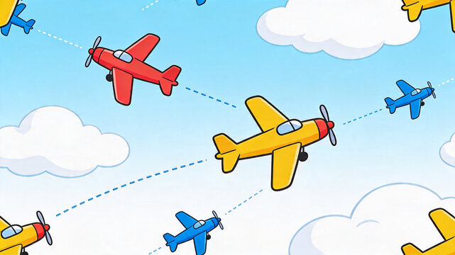 airplane in the sky pattern