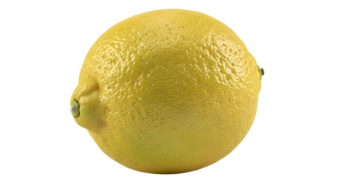 Fresh yellow lemon fruit on white background, whole organic citrus with textured peel, ripe acidic ingredient for cooking and healthy drinks