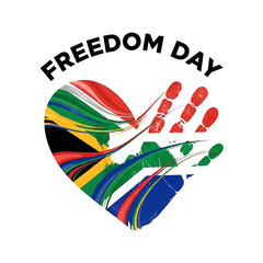 Obraz premium South african freedom day celebration emblem