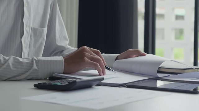 Auditor Reviewing Financial Statement for Accuracy