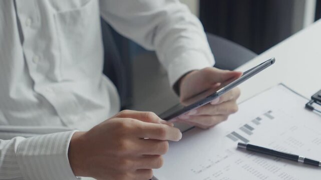 Auditor Reviewing Financial Statement for Accuracy