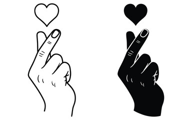 Fototapeta premium Illustration of hand gestures symbolizing love and affection