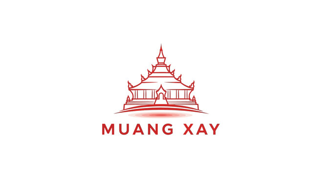 Muang Xay Temple Logo - A Symbolic Representation of Culture and Heritage.