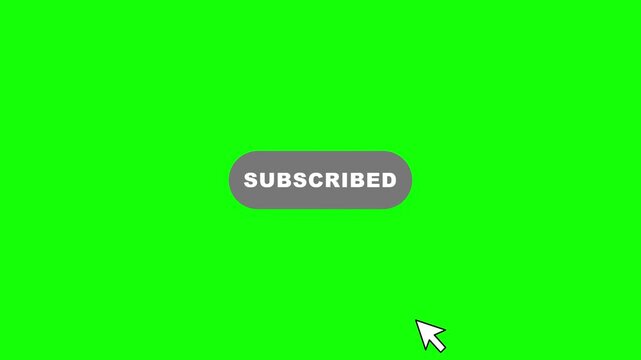 Subscribe button animation for social media UI, seamless loop ideal for video overlays, content creators, and YouTube-style call to action visuals.
