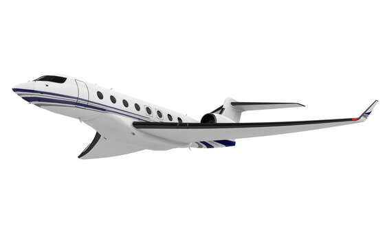 Private Jet Airplane Isolated
