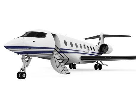 Private Jet Airplane Isolated