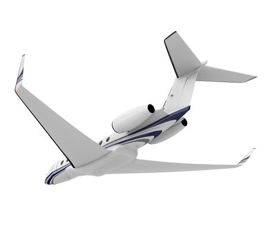 Private Jet Airplane Isolated