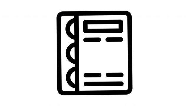work schedule minimalist stroke animation