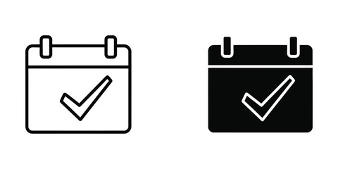 Contrast of completed tasks on calendar icons with different background colors © Md