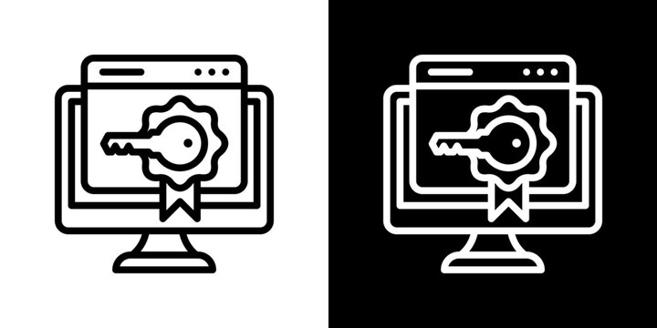 Software License Icon Set Multiple Style Collection