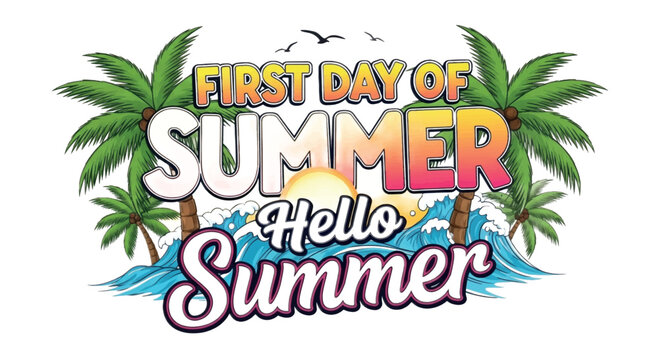 Summer, Hello Summer, First Day of Summer, Tropical, Palm Trees