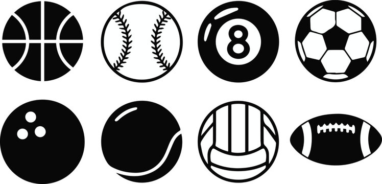 Racket and target ball icons collection