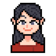 Fototapeta premium pixel art of character profile