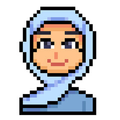 Fototapeta premium pixel art of character profile