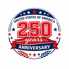 Fototapeta premium United states of america 250th anniversary commemorative seal