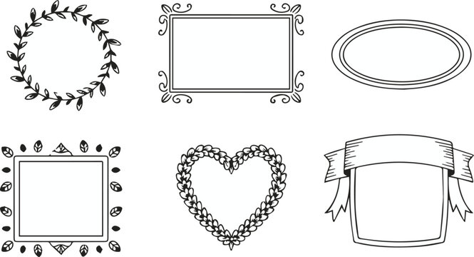 Oval frame for monograms and seals