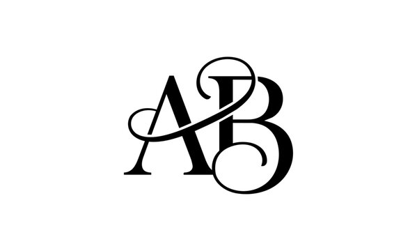 AB initial letter logo or AB monogram