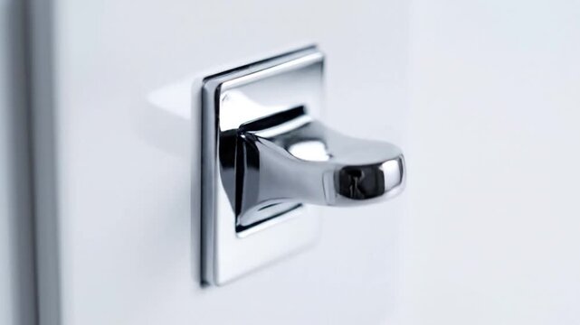 Minimal Toggle Switch On Off Animation Slow Motion Clean UI White Background Concept