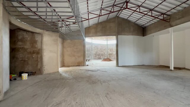 Interior of The Goodall Centre of Hope under construction in Arusha, Tanzania. 22. February 2026