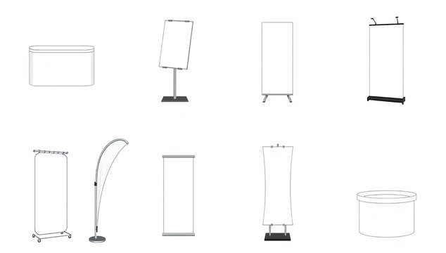 Technical drawings of various frames