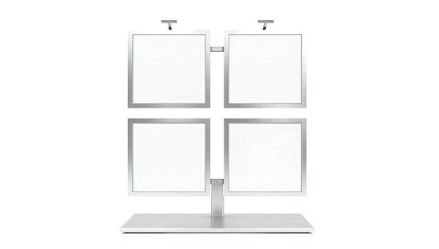 Modern quad monitor stand