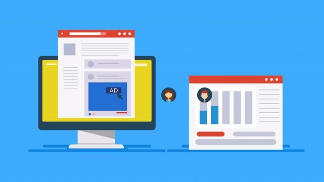 Social media advertising driving traffic to the website. Social media ad creative increasing traffic conversion. 