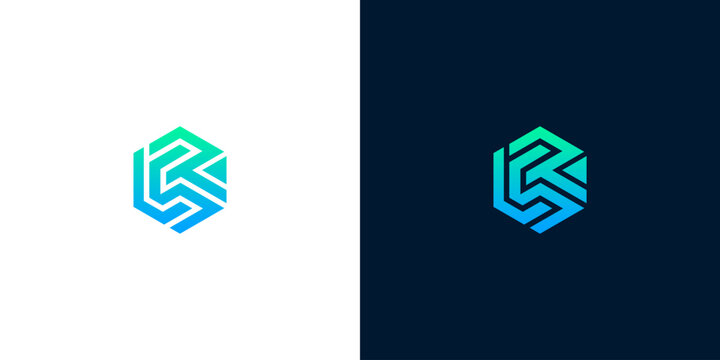 Modern geometric abstract hexagonal logo design, a professional and clean branding element for your business
