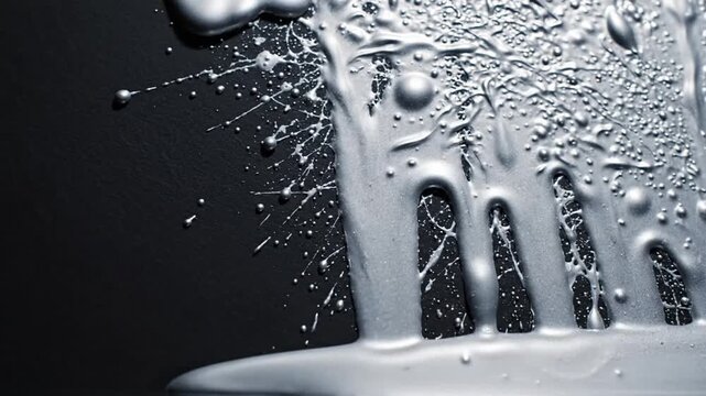 Liquid Metal Splatter Abstract Background