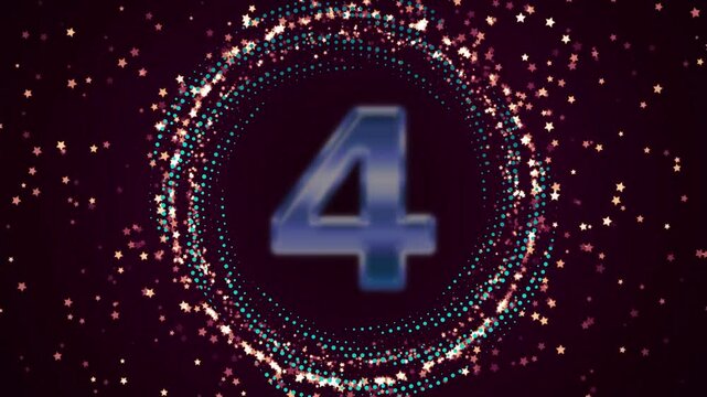 Luxury Countdown Timer Animation | Glitter Pink Number Background Loop