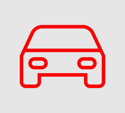 Simple line of car icons vector i;;ustration 