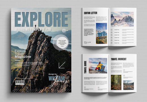 Explore Travel Magazine Template