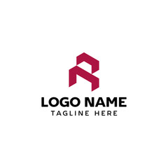 Fototapeta premium Abstract Geometric Letter R Corporate Logo Template