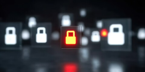 Fototapeta premium Advanced cyber prevention and protection build security, creating a defense against any threat to maintain complete system safety.